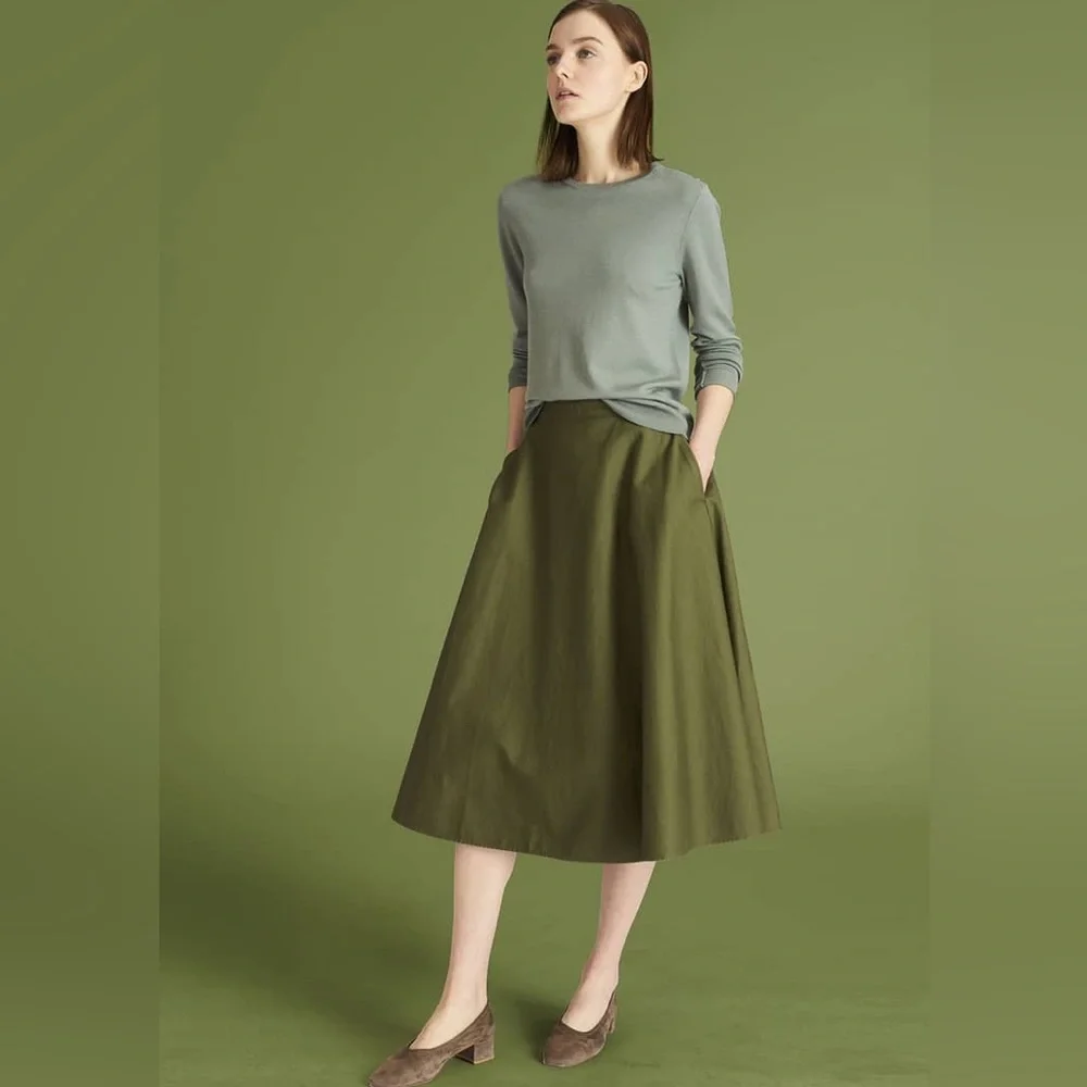 UNIQLO
Cotton Blend Stretch Circle Skirt